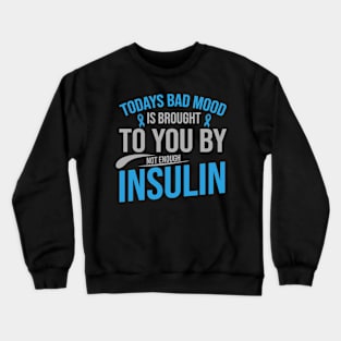 Diabetes Awareness Type 1 2 - Diabetic T1D T2D Crewneck Sweatshirt